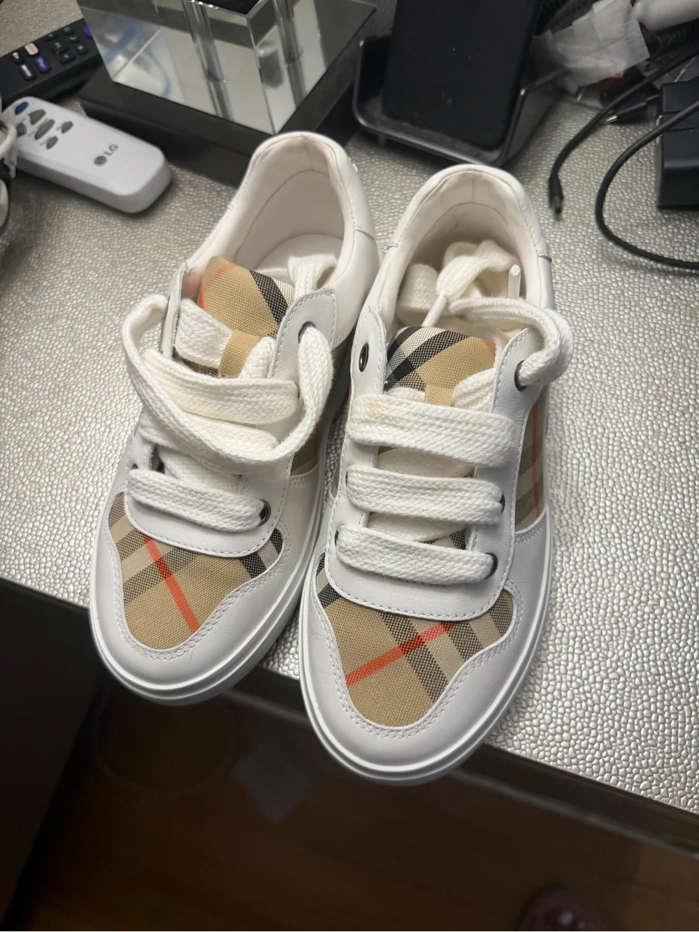 Burberry Noah Lace up check sneakers